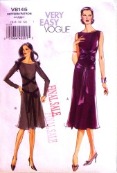 8145 SO EZ VOG TIE A-DRESS SLVS OR NOT PATTERN 14-20